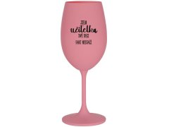 JSEM růžová sklenice na víno 350 ml model 21085979 - Giftela