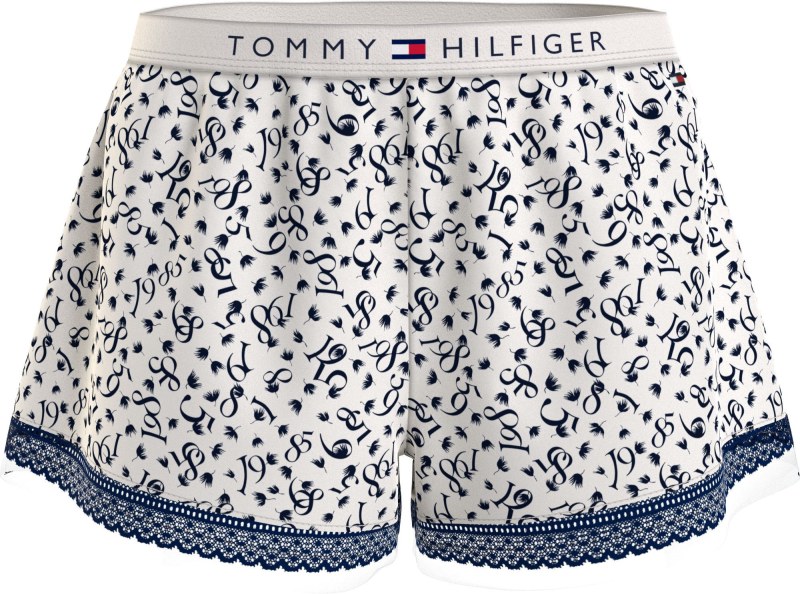 Dámské šortky WOVEN SHORT PRINT bílé s potiskem model 18901094 - Tommy Hilfiger - Dámské spodní prádlo podvazkové pásy