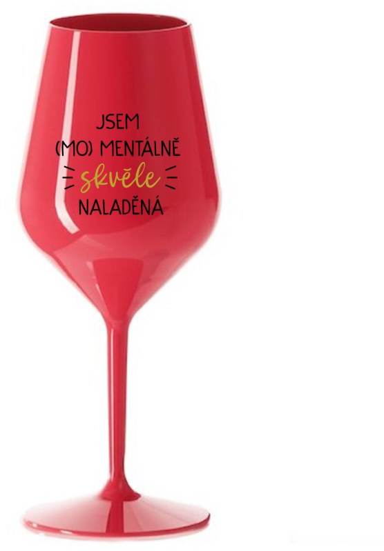 JSEM červená nerozbitná sklenice na víno 470 ml model 20806815 - Giftela - Dámské spodní prádlo podvazkové pásy