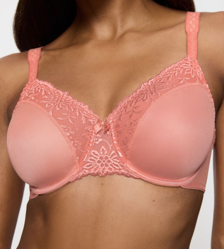 Podprsenka Ladyform soft W model 20832254 lososová - Triumph Podprsenka Ladyform soft W model 20832254 lososová - Triumph - spodní prádlo podvazkové pásy