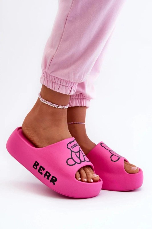 Pantofle model 21099100 fuchsia Step in style - SWEET SHOES