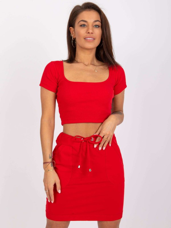 Dámské tričko TOP RV TS model 20776226 Červená - Rue Paris - Dámské trika