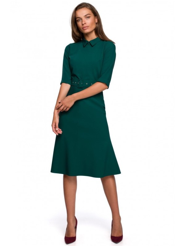 Dámské šaty model 18465324 tmavě zelená - STYLOVE - Doplňky čepice, rukavice a šály