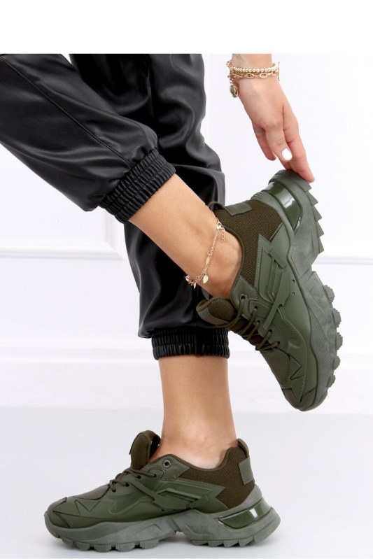 Dámská sportovní obuv / tenisky model 18523073 khaki zelená - Inello - Doplňky čepice, rukavice a šály