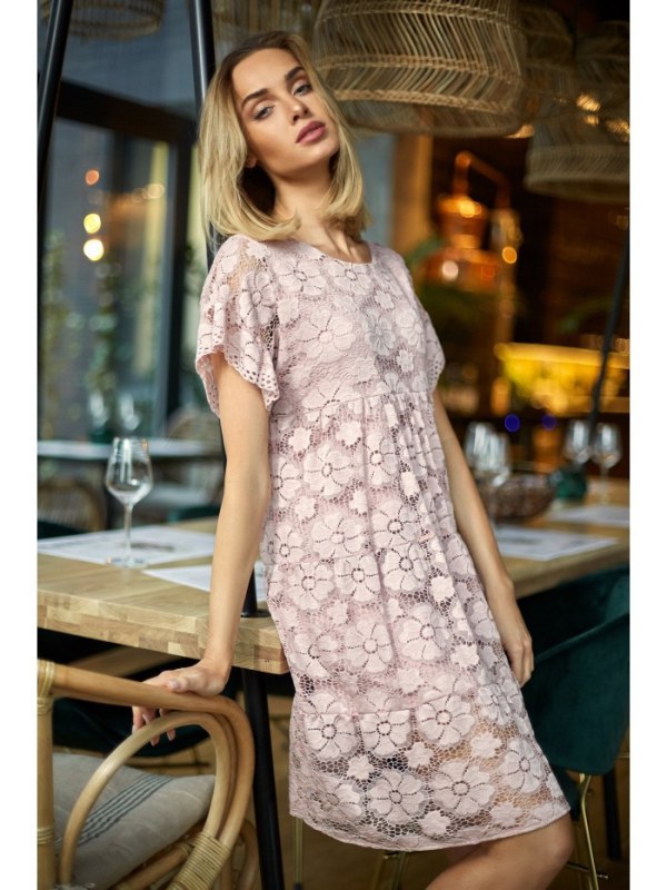 Dámské šaty model 18606655 Pudr růžová - Moe - Doplňky čepice, rukavice a šály