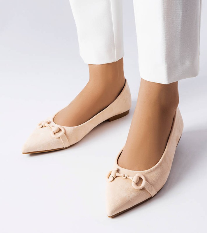 Dámské boty / balerínky 2556-3 Béžová - Sweet Shoes - Doplňky čepice, rukavice a šály