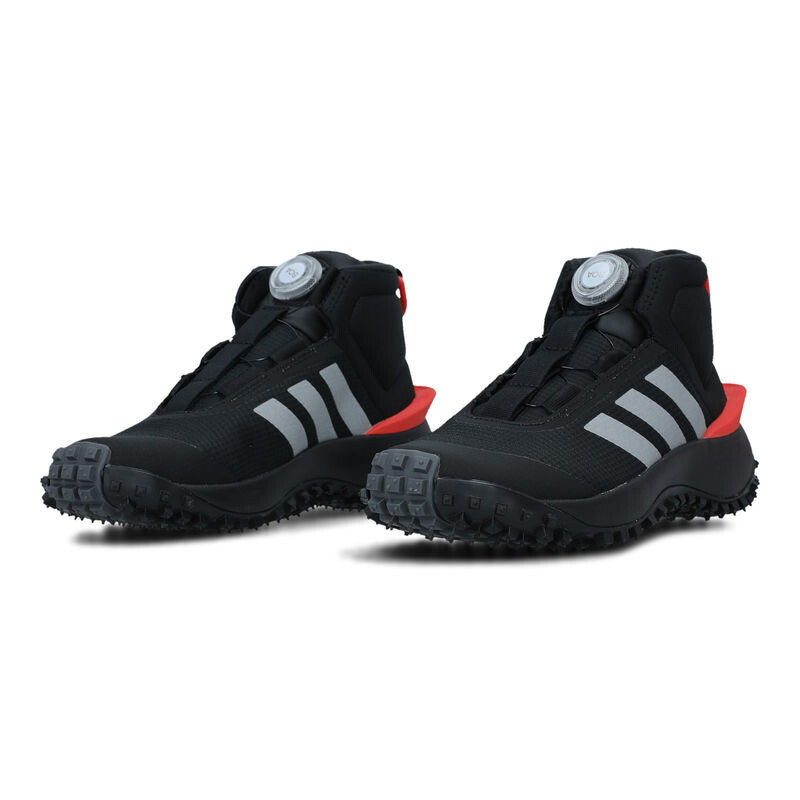 Junior zateplené kotníkové boty Fortatrail Boa K IG7262 Černá s červenou - Adidas - Doplňky čepice, rukavice a šály
