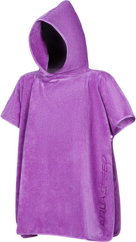 Dětské pončo osuška 09 Violet fialková - AQUA SPEED - Doplňky čepice, rukavice a šály