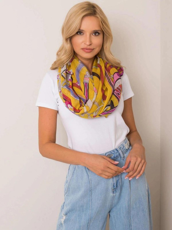 Šátek AT CH model 22594428 tmavě žlutý - FPrice - Doplňky čepice, rukavice a&nbsp;šály