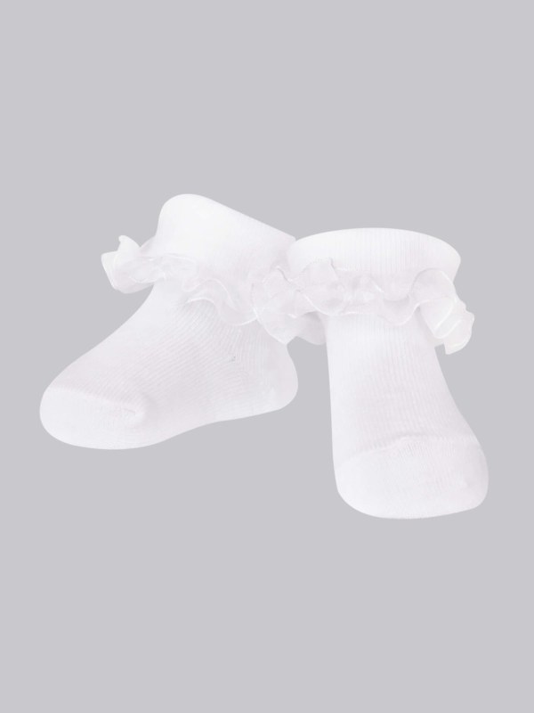 Dívčí ponožky s volánky 3Pack model 19506762 bílé - Yoclub - Doplňky ponožky