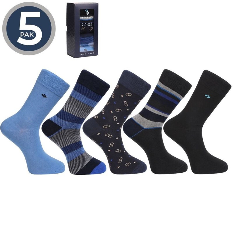 5 pack ponožek CMLB500-001/5 modré - Doplňky ponožky