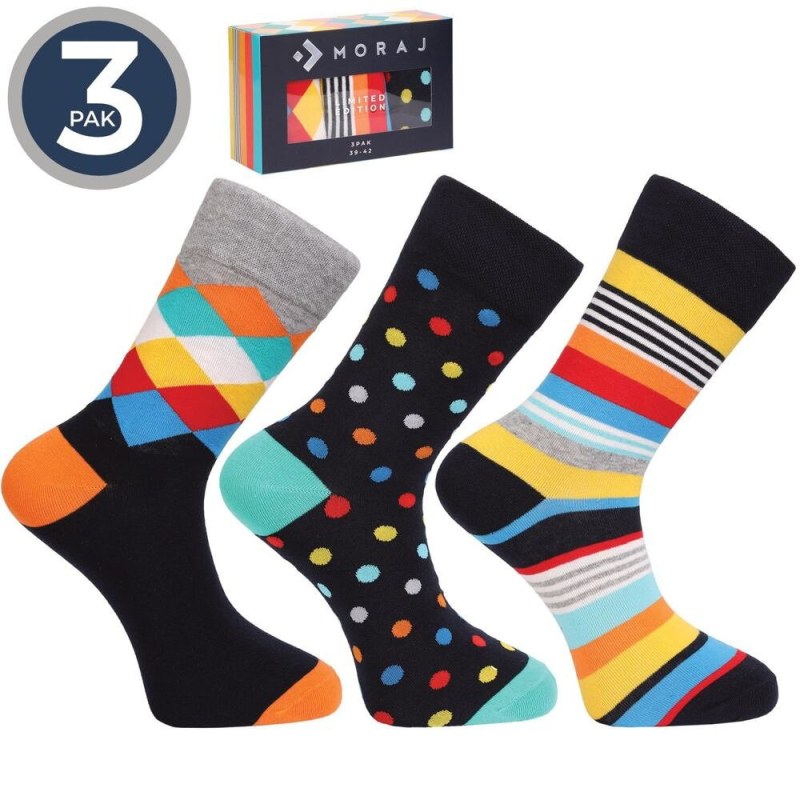 3 pack ponožek v boxu CMLB450-006/3 barevné - Doplňky ponožky