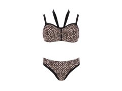 Dámské dvoudílné plavky Luxe 7 model 21127641 béžové se vzorem - Self 5