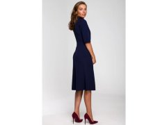 Dámské šaty s páskem model 21149188 tmavě modré - STYLOVE 6