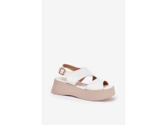 Dámské sandály na platformě Ecru s&nbsp;béžovou shoes model 21156721 - Inez 3