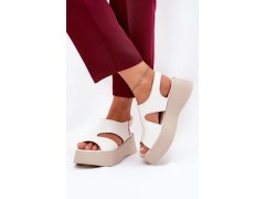 Dámské sandály na platformě Ecru s&nbsp;béžovou shoes model 21156721 - Inez 4