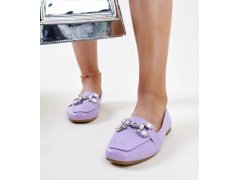 Dámské mokasíny s&nbsp;ozdobnou sponou Purple světle fialová model 21173165 - Inello 3