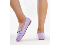 Dámské mokasíny s&nbsp;ozdobnou sponou Purple světle fialová model 21173165 - Inello 4