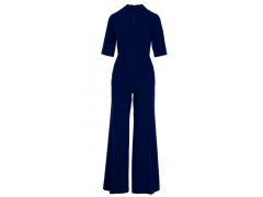 Dámský elegantní overal se zavazováním za krkem model 21184649 tmavě modrý - STYLOVE 7