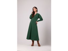 Maxi teplákové šaty zelené model 21195325 - BeWear 2