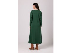 Maxi teplákové šaty zelené model 21195325 - BeWear 3