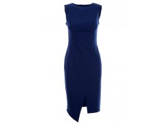 Pouzdrové šaty bez rukávů model 21196081 tmavě modré - STYLOVE 3