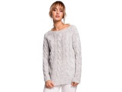 Svetr s&nbsp;výstřihem šedý model 21207530 - Moe 3