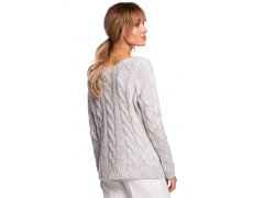 Svetr s&nbsp;výstřihem šedý model 21207530 - Moe 4