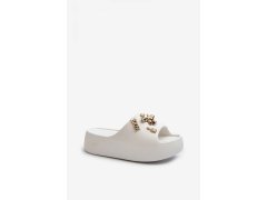 Pantofle model 21273601 bílé Step in style - SWEET SHOES 1