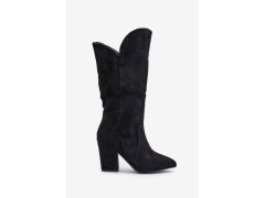 Dámské kozačky na podpatku model 21421629 Černá Step in style - Inello 1