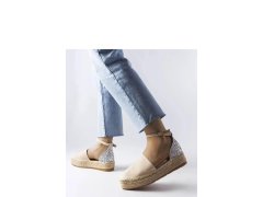 Dámské espadrilky Béžová se stříbrnou model 21474847 - Inello 1
