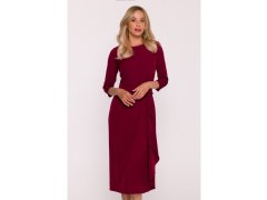 Šaty s&nbsp;volánkem model 21787046 bordó - STYLOVE 2