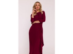 Šaty s&nbsp;volánkem model 21787046 bordó - STYLOVE 7