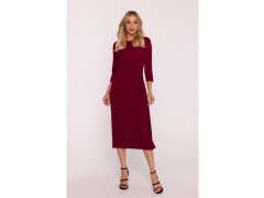 Šaty s&nbsp;volánkem model 21787046 bordó - STYLOVE 8