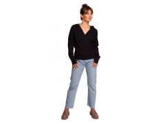Zavinovací svetr s&nbsp;kapucí model 21787047 černý - BeWear 1