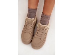 Dámské zateplené sportovní boty na platformě model 21817728 Béžová - Big Star 8