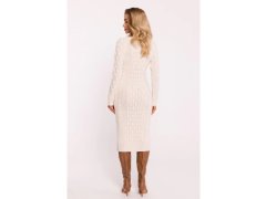 Dámské svetrové šaty model 21865052 Světle béžová - Moe 3