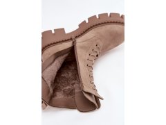 Dámské zateplené kotníkové boty s ozdobou model 21877958 Béžová - SEASTAR 7