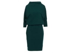 Dámské šaty s&nbsp;rukávy tmavě zelené model 21896496 - BeWear 2