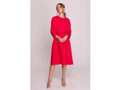 Pletené šaty model 21921119 červené - STYLOVE 4