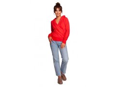 Zavinovací svetr s&nbsp;kapucí model 21924386 červený - BeWear 4