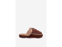 Dámské pantofle s&nbsp;kožešinou 608 Hnědá model 21949103 - Inello 4