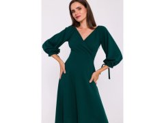 Šaty s&nbsp;rozšířenými rukávy model 21958994 zelené - STYLOVE 5