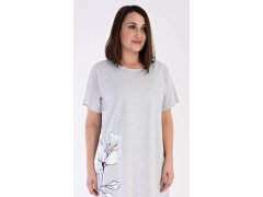Dámská noční košile model 22011578 Šedá s&nbsp;potiskem - Vienetta 3