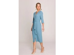 Šaty zavazovací modré model 22064240 - STYLOVE 5