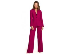 Sako s&nbsp;jedním knoflíkem švestka model 22069754 - STYLOVE 3