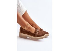 Dámské semišové mokasíny model 22111757 hnědé - Zazoo 7