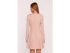 Šaty s&nbsp;záhyby béžové - MOE model 22130448 2