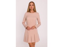 Šaty s&nbsp;záhyby béžové - MOE model 22130448 8