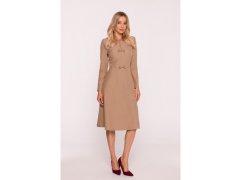 Dámské šaty s&nbsp;mašlemi model 22185646 béžové - STYLOVE 4